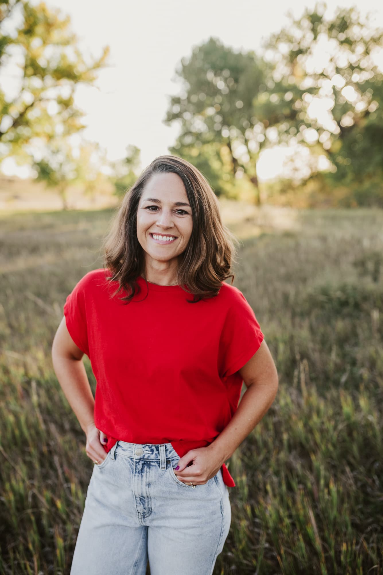 Becky Morquecho in a golden field